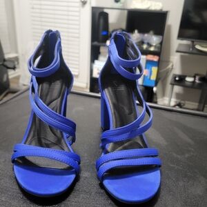 Simply Vera- Vera Wang Royal Blue Strappy Heels